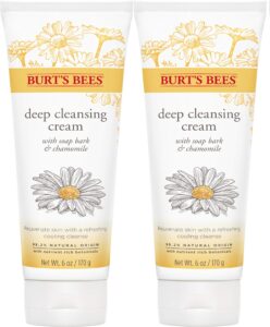 burt's bees soap bark and chamomile deep cleansing cream, 6 ounce pack of 2