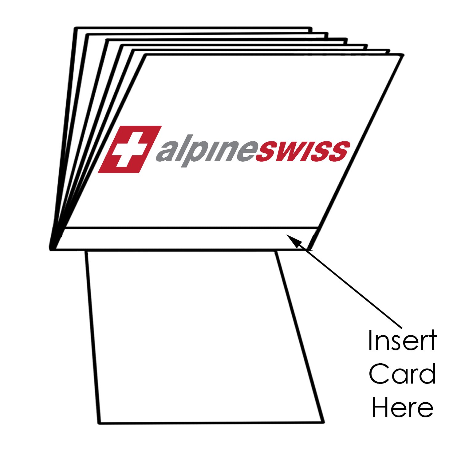 Alpine Swiss Set of 2 Plastic Wallet Inserts 6 Page Card Holder Picture Windows