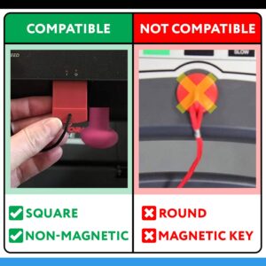 Impresa Replacement Treadmill Safety Key for Weslo, Proform/Pro-Form, Nordictrack, Lifestyler, Horizon, Healthrider, iFit and More Requiring Square, Non – Magnetic Key- Comparable to 119038 and 119039