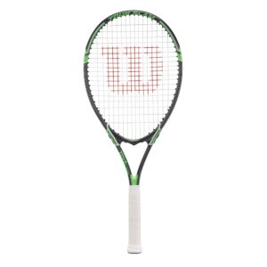 wilson tour slam adult recreational tennis racket - grip size 4 - 4 1/2", grey/green