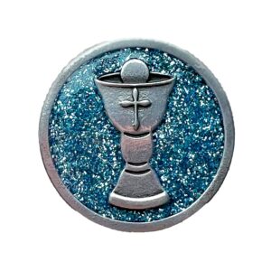 cathedral art first holy communion with color fill pocket token, 1-1/2-inch