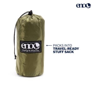 ENO ProFly XL SIL Rain Tarp - Large Ultralight Waterproof Tarp - for Camping, Hiking, Backpacking, Travel, a Festival, or The Beach - Lichen