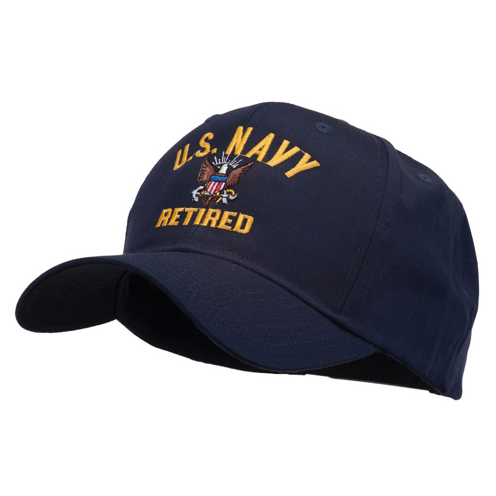 e4Hats.com US Navy Retired Military Embroidered Cap - Navy OSFM