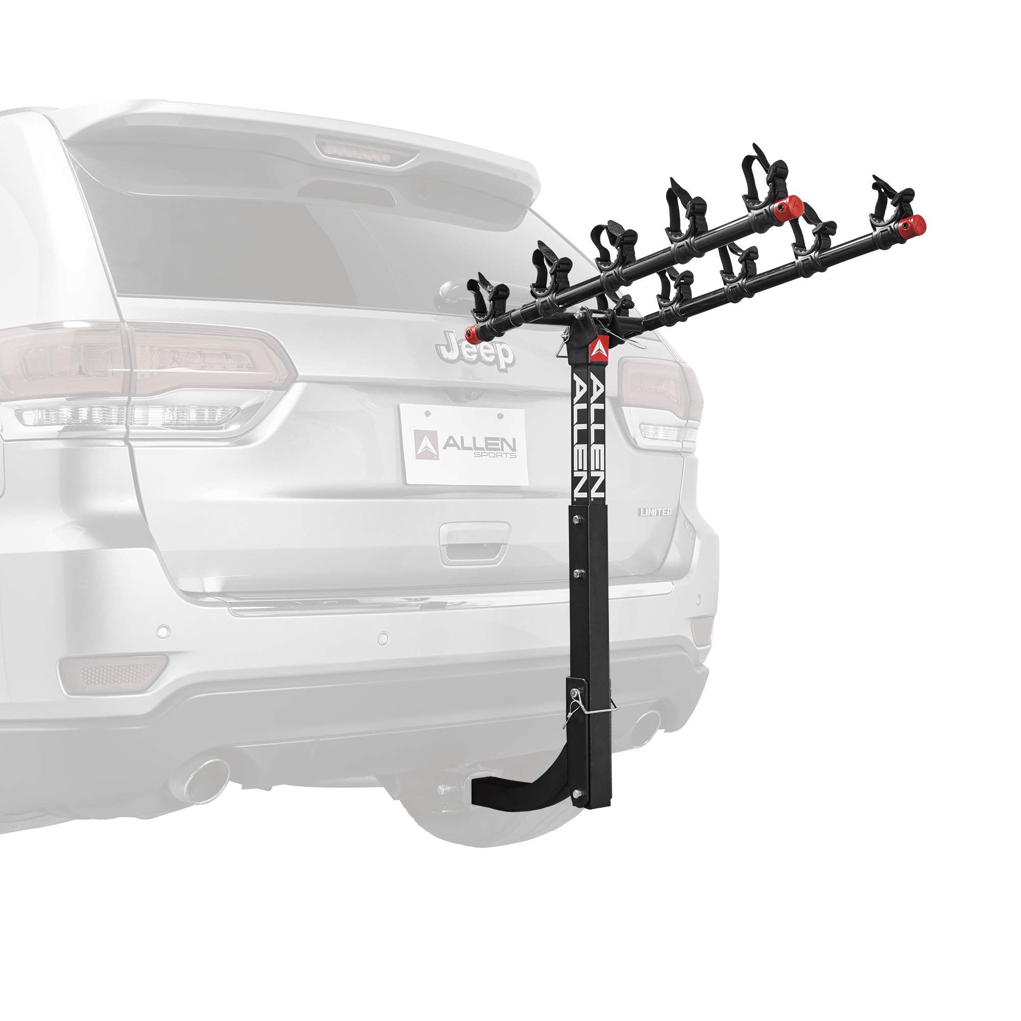 Allen Sports Deluxe 5-Bike Hitch Mount Rack, Model 552RR-R , Black, 2-Inch Receiver