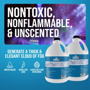 CHAUVET DJ Fog Smoke Juice Fluid 1 Gallon Bottles for Fog Machines, Compatible with Chauvet and Other Leading Brands for Enhanced Atmosphere, 2 Pack