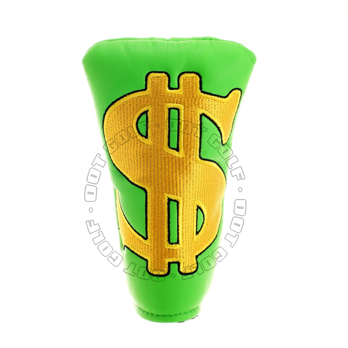 Golf Headcover for Blade Mid-size Mallet Putter, Cash Is King, Green