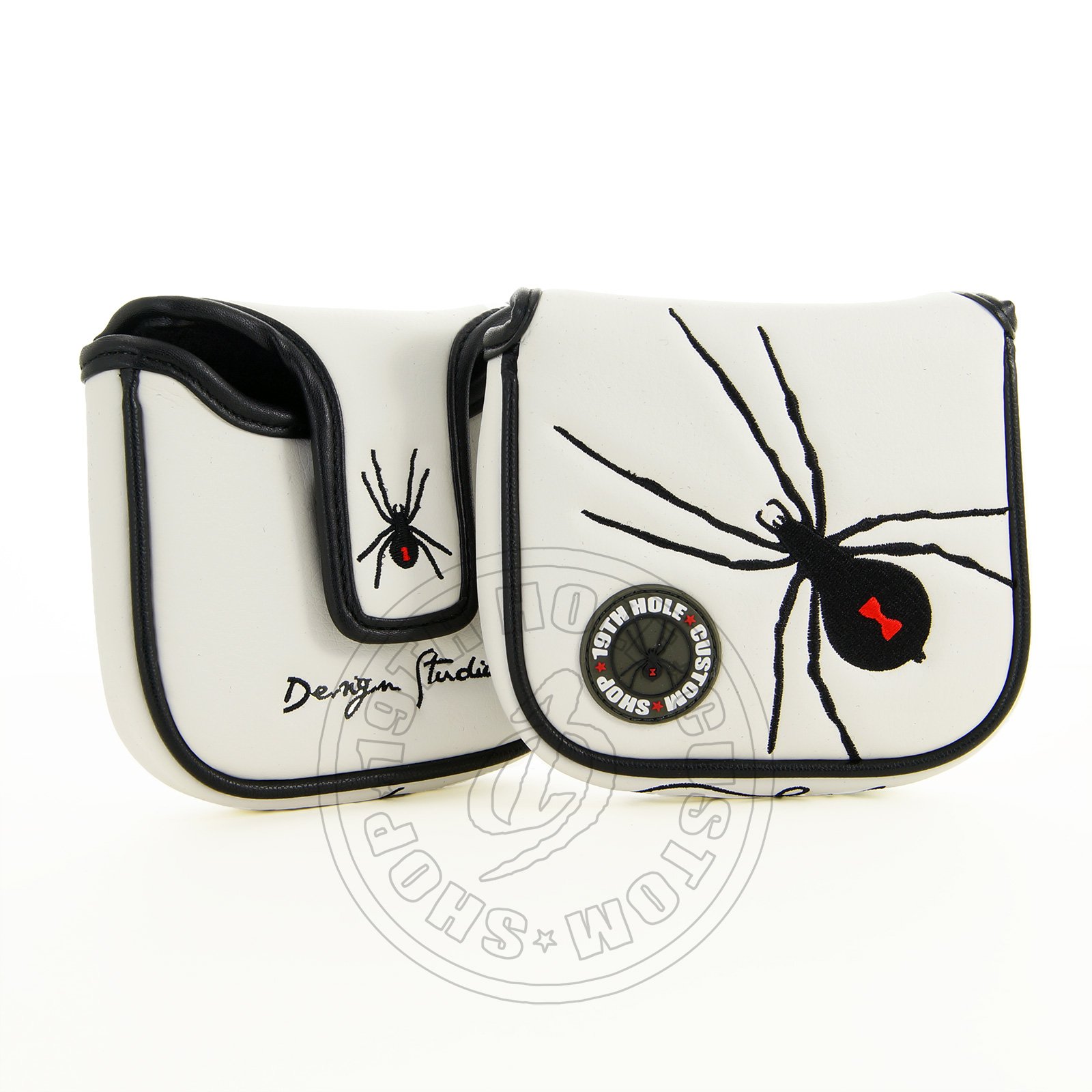 Spider High-MOI Mallet Putter Headcover, Heel Shaft, White