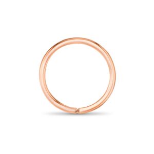 14k Rose Gold Nose Hoops Seamless Nose Rings 3/8" - 9.5mm 20G