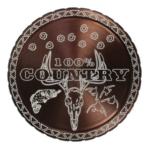 diplidz engraved snuff lid 100% country (brown, 5250-copenhagen plastic skoal-redman-kayak)