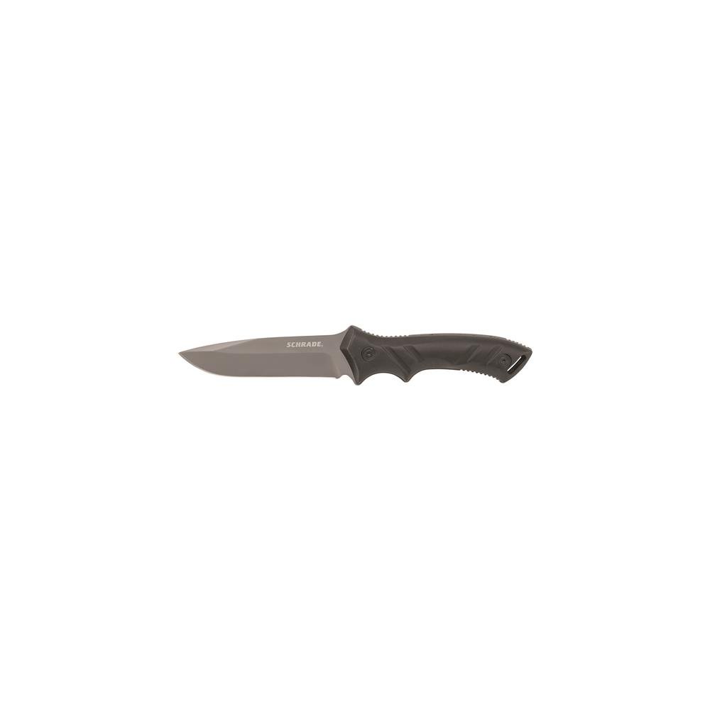 Schrade SCHF31 9.7in Stainless Steel Full Tang Fixed Blade Knife with 4.5in Drop Point Blade and TPE Handle for Outdoor Survival, Camping and Bushcraft