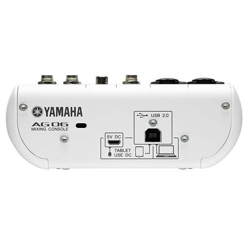 Yamaha AG06 6-Channel Mixer / 2 Microphone , White