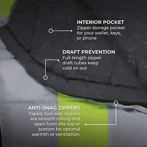 TETON Sports Tracker, 5 Degree Sleeping Bag; Lightweight, Warm Mummy Sleeping Bag, Camping, Backpacking, Hiking