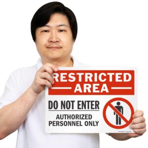 SmartSign "Restricted Area - Do Not Enter, Authorized Personnel Only" Sign | 10" x 14" Plastic