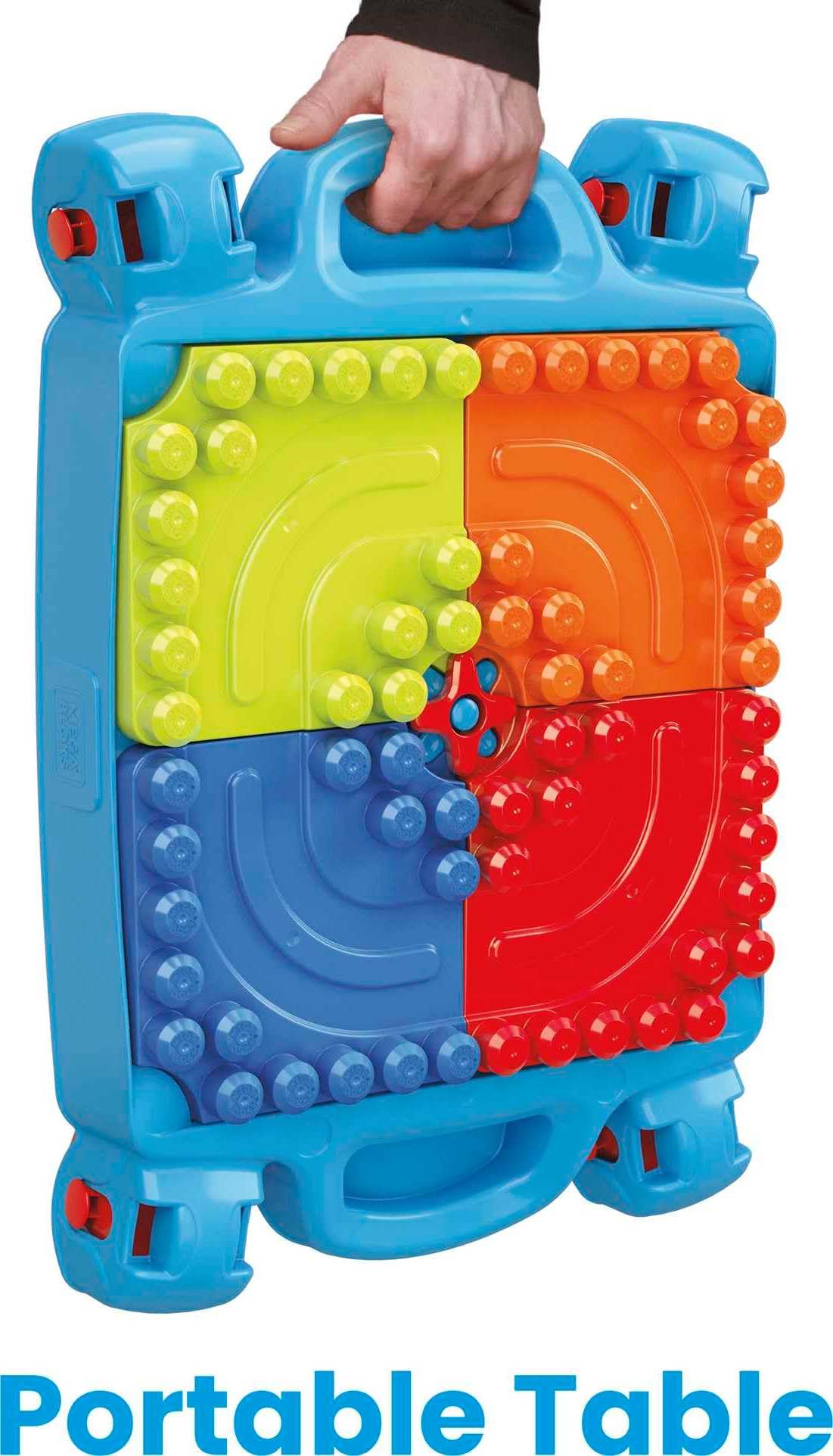 MEGA BLOKS First Builders Toddler Blocks Toy Set, Build ‘n Learn Activity Table with 30 Pieces and Storage, Blue, Ages 1+ Years (Amazon Exclusive)