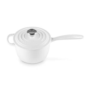 Le Creuset Enameled Cast Iron Signature Saucepan, 1.75 qt., White