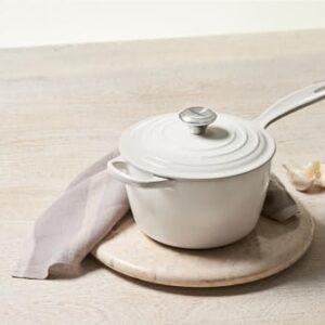 Le Creuset Enameled Cast Iron Signature Saucepan, 1.75 qt., White