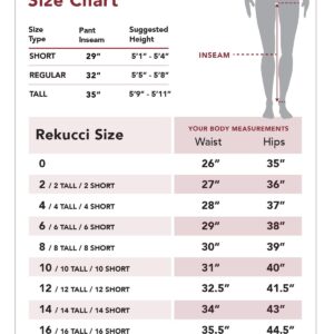 Rekucci Womens Ease into Comfort Bootcut Pant (14 Short, Black)