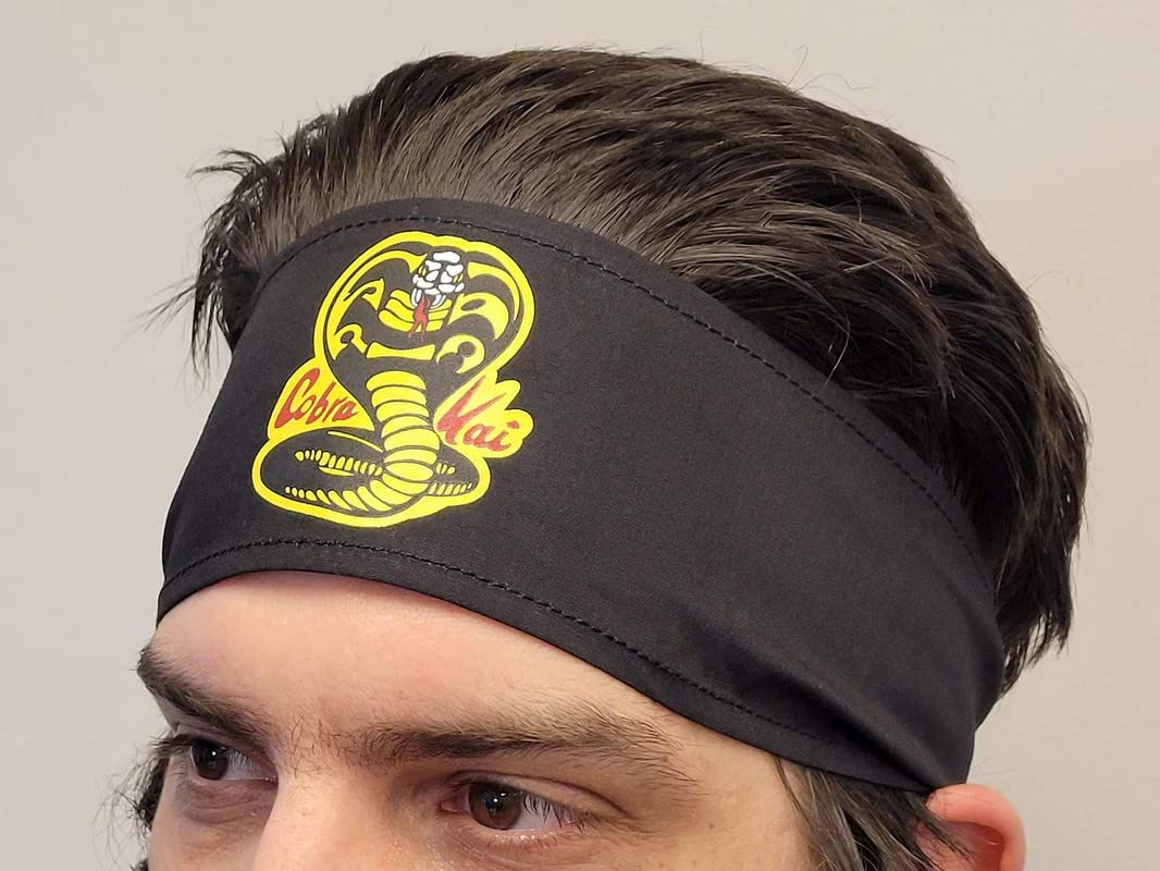 Ripple Junction Cobra Kai Headband Karate Dojo Logo Tie Back Costume Accessory Officially Licensed