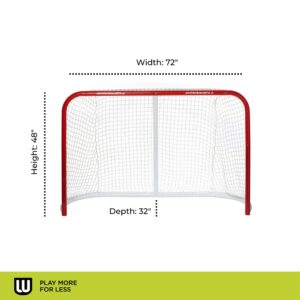 Winnwell Regulation Size Hockey Net - Indoor & Outdoor Heavy Duty Goal - Good for Street, Field & Rink