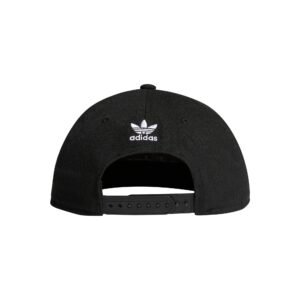 adidas Originals Men's Trefoil Chain Flatbrim Snapback Cap, Black/White, One Size