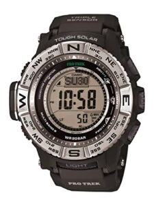 casio men's pro trek prw-3500-1cr solar powered atomic resin digital watch