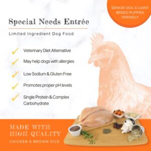 Canine Caviar Special Needs Dog Food – Limited Ingredient Alkaline Holistic Dog Food – Gluten Free, Premium for Older & Sensitive Stomach Dogs – for Skin & Coat – Chicken & Brown Rice – 11 lbs