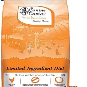 Canine Caviar Special Needs Dog Food – Limited Ingredient Alkaline Holistic Dog Food – Gluten Free, Premium for Older & Sensitive Stomach Dogs – for Skin & Coat – Chicken & Brown Rice – 11 lbs