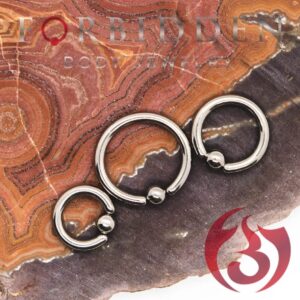 Forbidden Body Jewelry Small Cartilage Hoop Earring: Surgical Steel 5/16 Inch CBR Captive Bead Hoop Ring with 4mm Ball