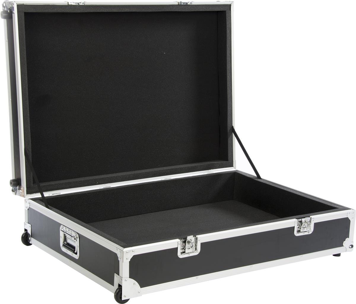 Displays2go Shipping and Storage Case with Wheels, Handles, EVA Foam Padded, Metal Edges (45 x 12.5 x 32.5)