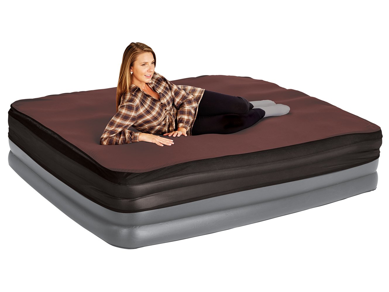 Lightspeed Outdoors Foam Topper for Air Mattresses, Maroon