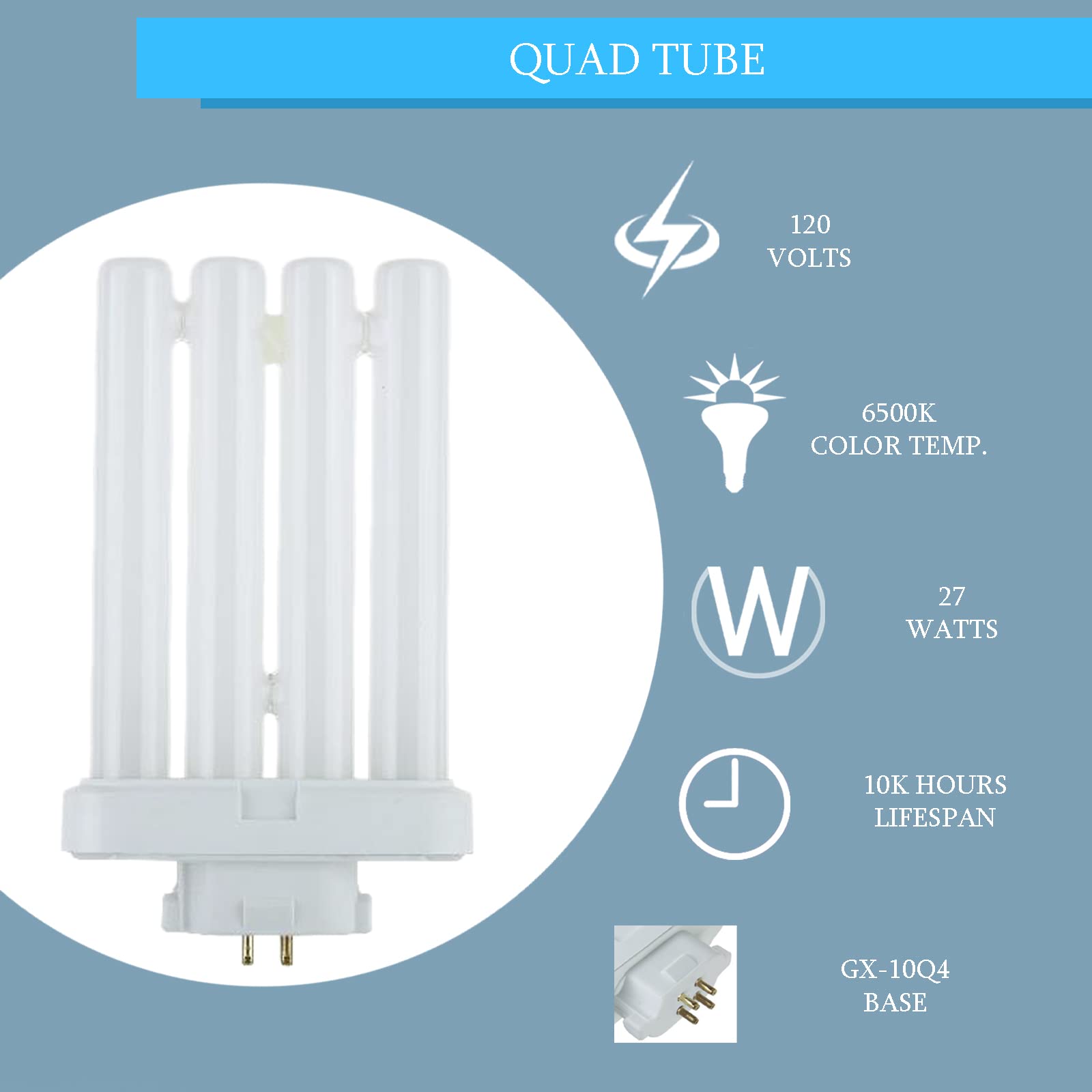 Ciata Lighting FML27/65 27 Quad Tube Compact Fluorescent Light Bulb