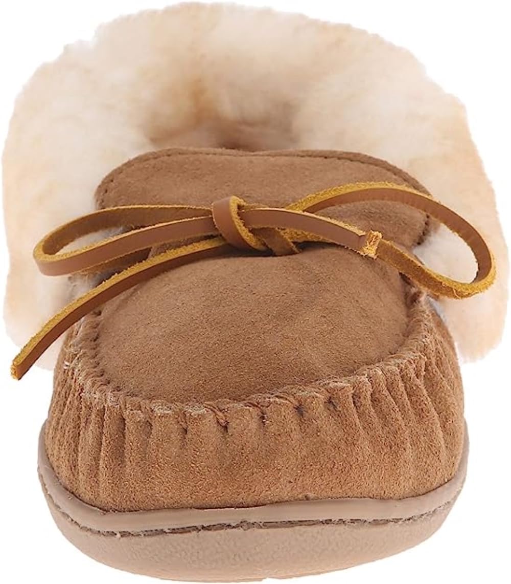 Minnetonka Women's Alpine Sheepskin Slippers, Golden Tan, 8