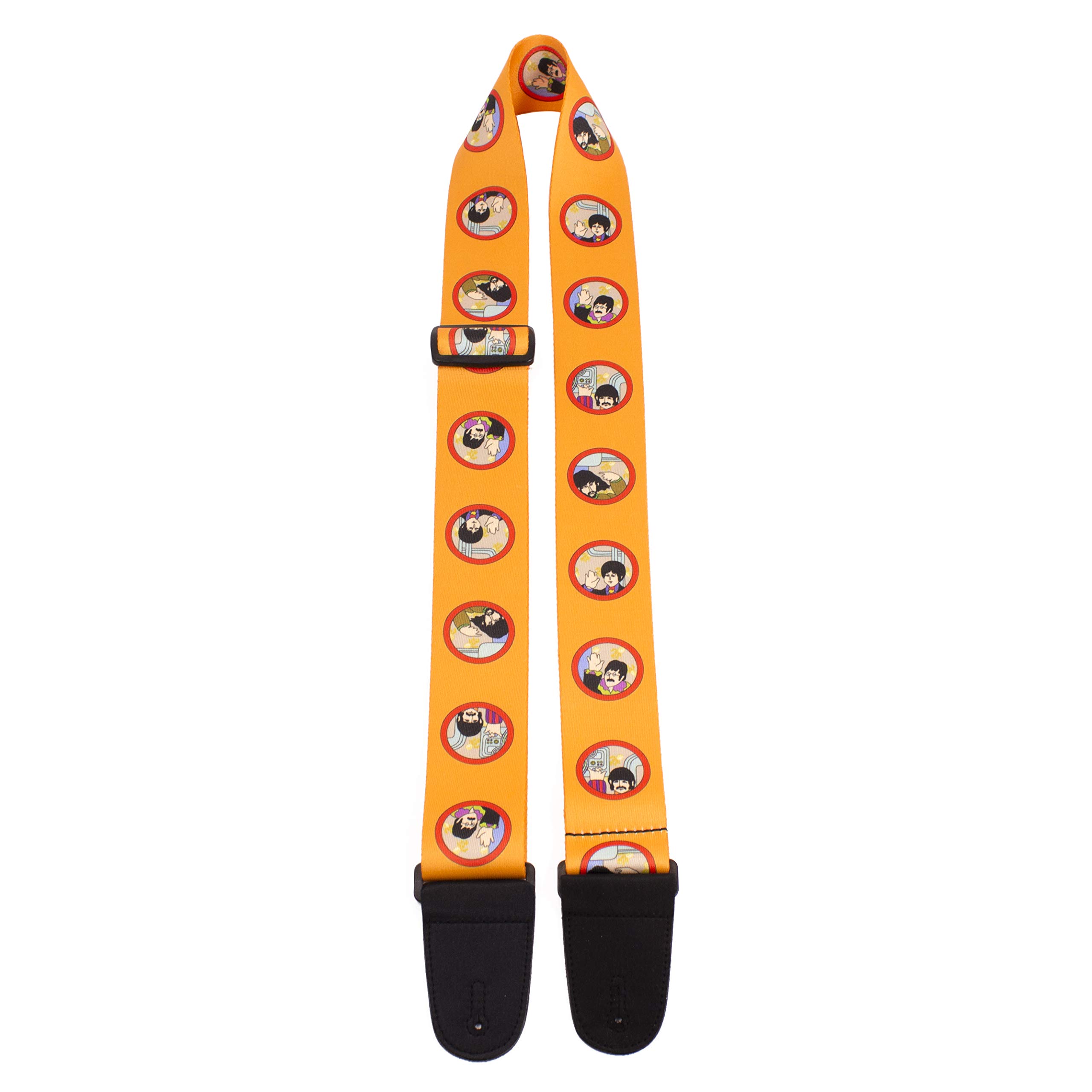 Perri’s Leathers Ltd. - The Beatles - Guitar Strap - Polyester - Yellow Submarine - Official Licensed Product - For Acoustic/Bass/Electric Guitars - Adjustable - Made in Canada (LPCP-6108)