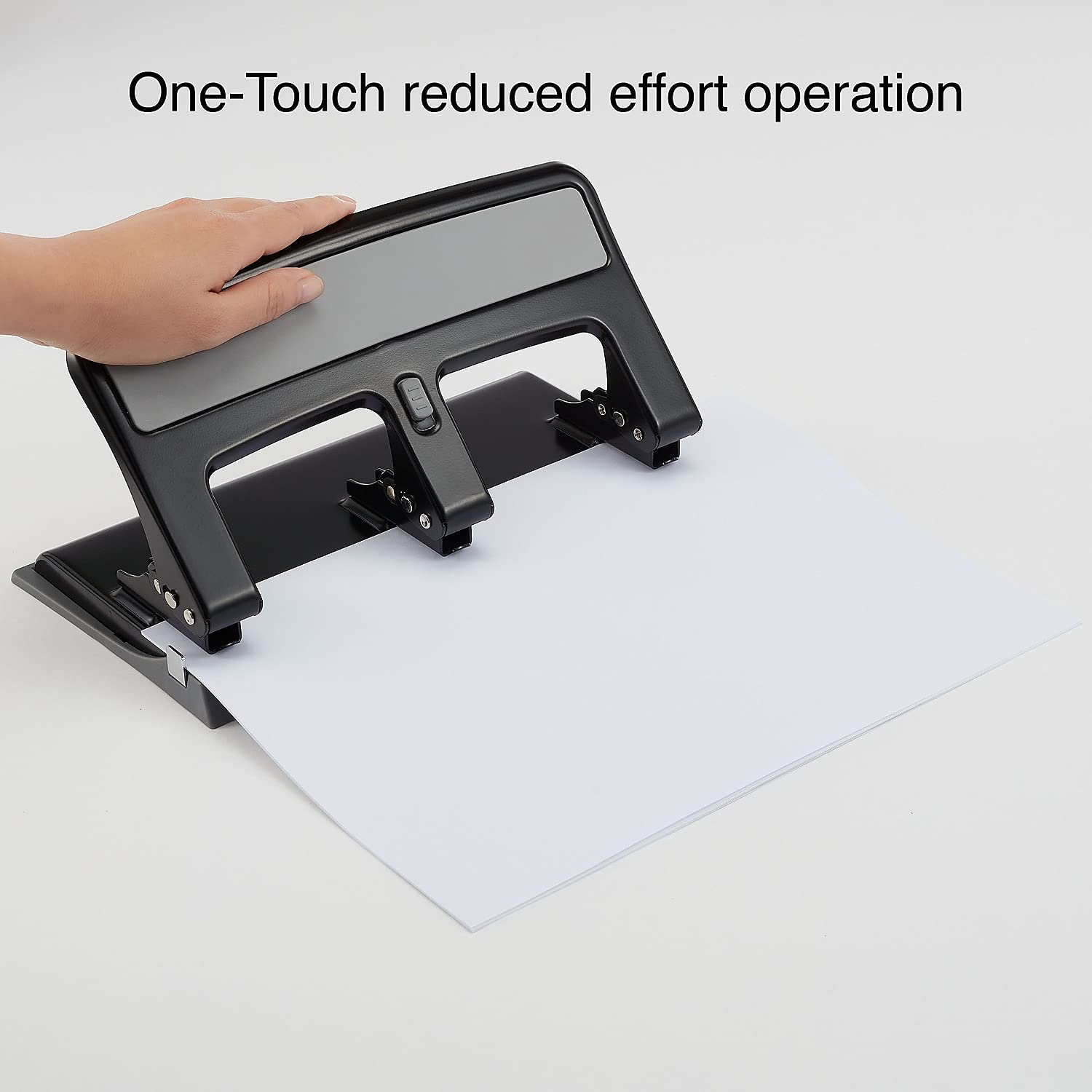 Staples 884279 One-Touch 26614 Heavy-Duty 3-Hole Punch 30-Sheet Capacity Black