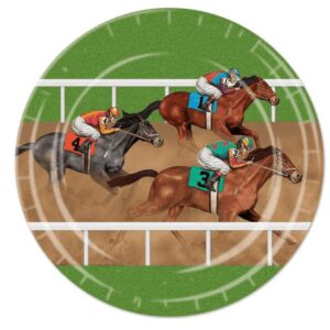 beistle horse racing plates pack of 12