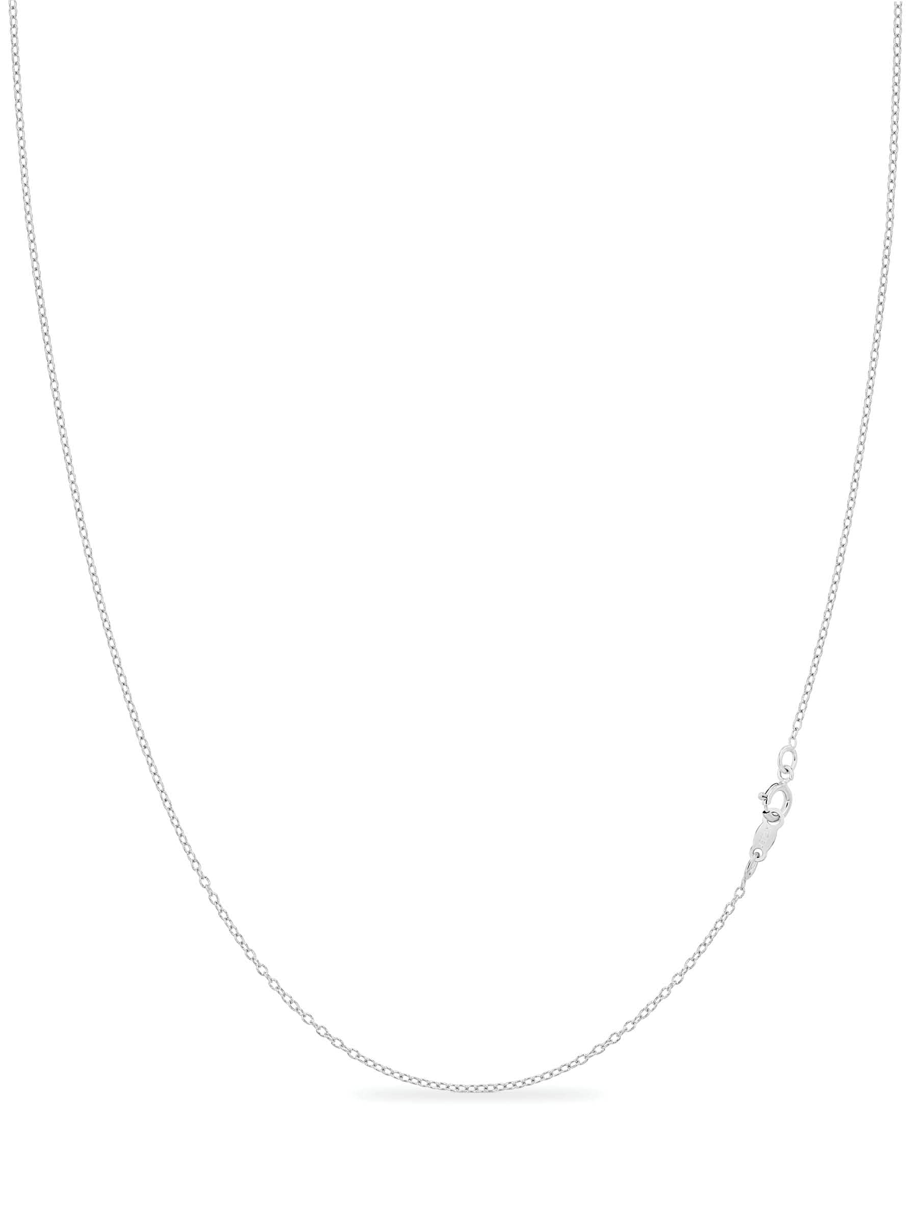 Sterling Silver 1.5mm Cable Chain Necklace 12 inch