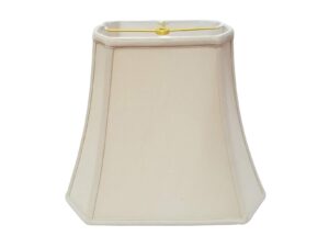 royal designs rectangle cut corner lamp shade - beige - (7 x 10) x (12.25 x 18) x 13.25