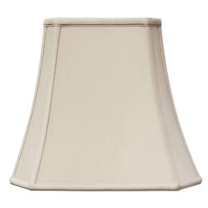 Royal Designs Rectangle Cut Corner Lamp Shade - Beige - (7 x 10) x (12.25 x 18) x 13.25