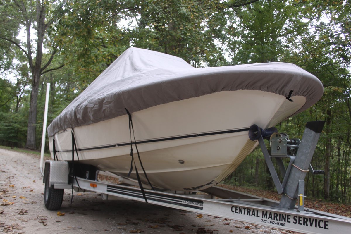 VORTEX Heavy Duty Grey/Gray Center Console Boat Cover for 15'7" - 17'6" Boat