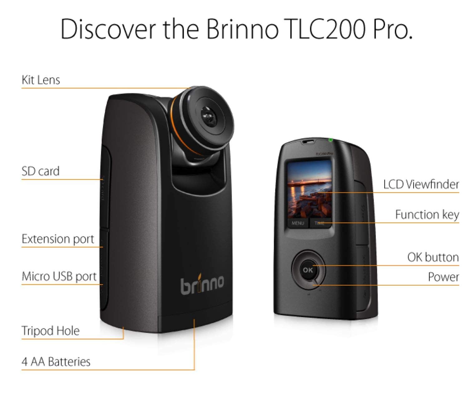 Brinno TLC200 Pro Time Lapse Camera with Waterproof Housing Case Bundle - 42 Day Battery Life - Captures Professional 720P HDR Timelapse Videos - Great for Long-Term Outdoor Projects