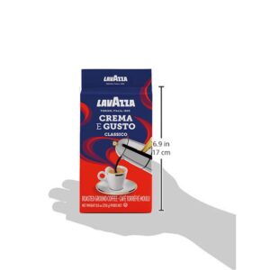 LavAzza medium roast Crema e Gusto Ground Coffee 8.80 oz (Pack of 8)