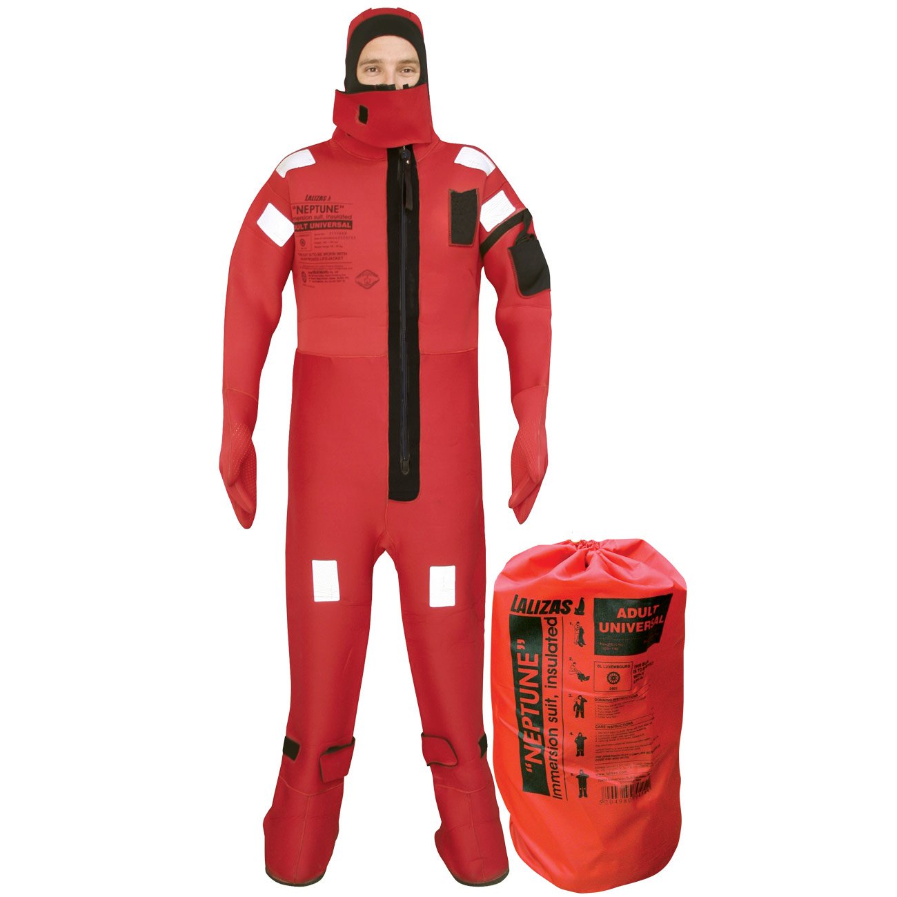 Lalizas Immersion Suit 'Neptune', SOLAS,Universal, Insulated - with neoprene gloves