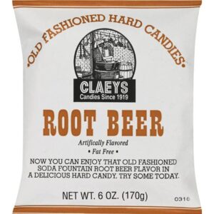 Claeys Old Fashioned Hard Candy - Variety 6 Pack - Horehound and Root Beer - 3 of Each Flavor - 36 Ounces Total