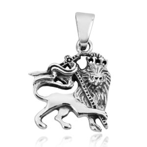 AeraVida Rasta Lion of Judah .925 Sterling Silver Pendant