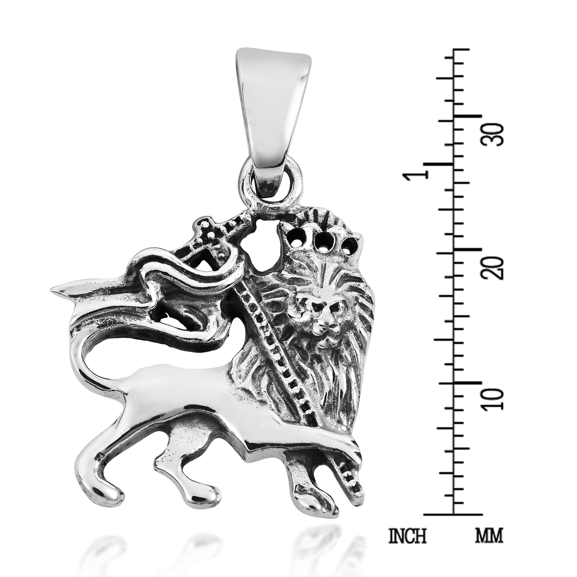 AeraVida Rasta Lion of Judah .925 Sterling Silver Pendant