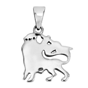 AeraVida Rasta Lion of Judah .925 Sterling Silver Pendant