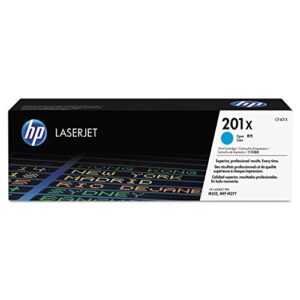 Original HP 201X Cyan High-yield Toner Cartridge | Works with HP Color LaserJet Pro M252, HP Color LaserJet Pro MFP M277 Series | CF401X