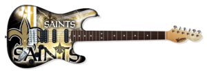 woodrow guitar by the sports vault nfl new orleans saints northender electric guitar