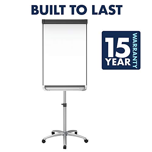 Quartet Easel, Magnetic Whiteboard, 2' x 3', Adjustable, Mobile, Flipchart Holder, Prestige 2, Black Frame (ECM32P2)