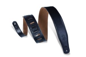 levy's leathers 2.5" extra-long and padded garment leather guitar strap; adjustable 37" - 63"| black (m26gf-xl-blk)